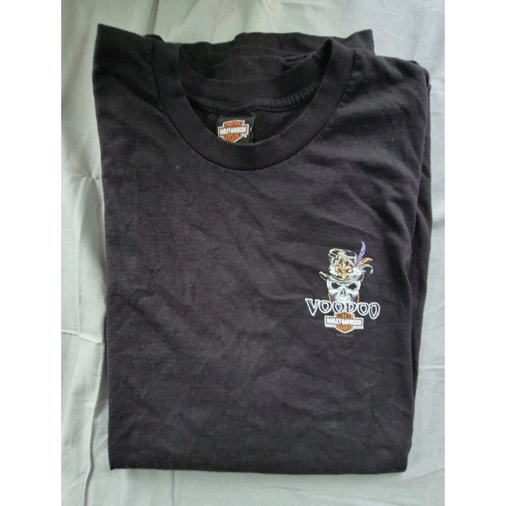 Harley Davidson Voodoo New Orleans Sleeveless T Shirt Mens Size 2XL Black Skull